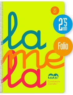 CUADERNO ESPIRAL Fº 80H 90G 25MM AMARILLO CUADROVIA PP